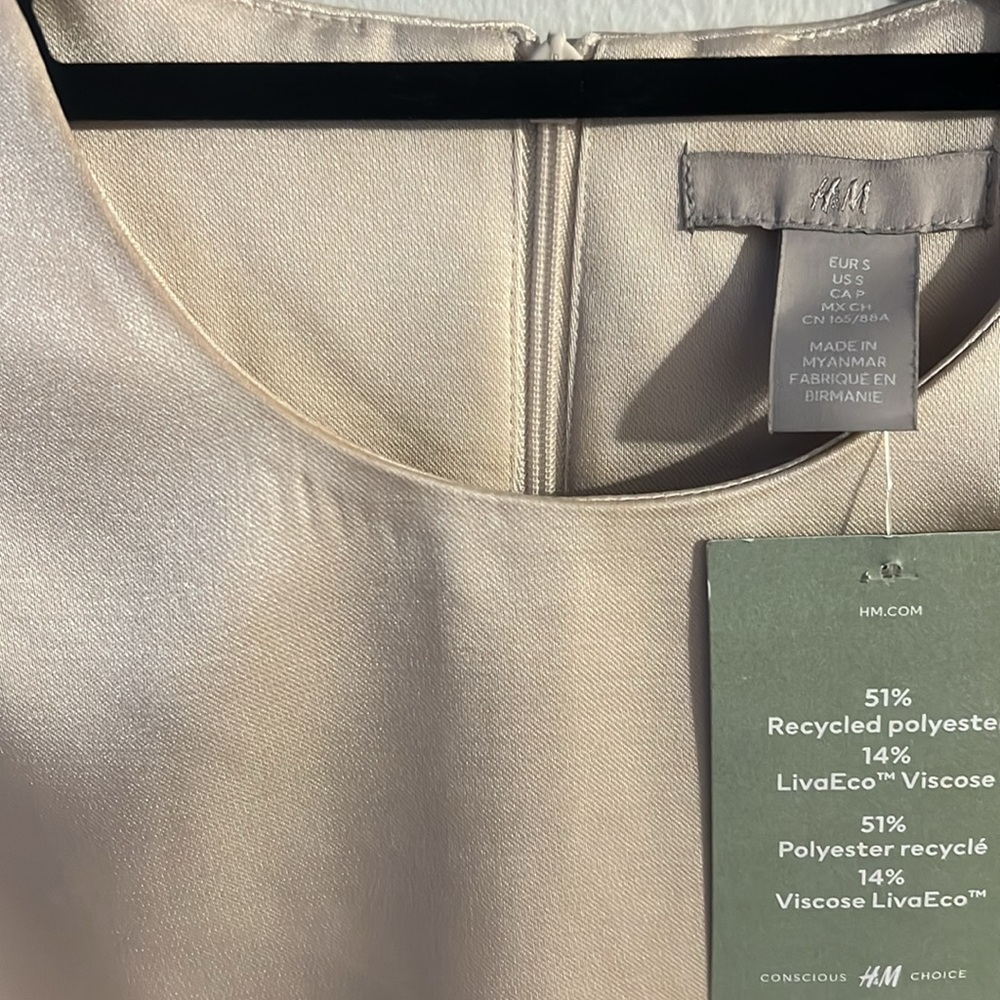 H&M CONSCIOUS EXCLUSIVE LONG BELL SLEEVE SILK BLOUSE. NWT